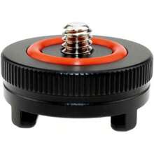 Adaptador de zapata caliente para cámara DSLR con tornillo de montaje de tornillo de trípode  de 1/4 pulgadas para cámaras DSLR, luz intermitente de video - 1 - Ver 8