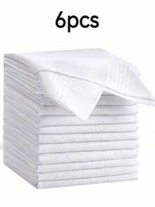 12-Pack Men's Handkerchiefs, 16x16 Inches, White Classic Pocket Handkerchiefs, 2025. Classic Men's Polyester Absorbent Check Handkerchiefs, Thin, Vintage Style, Small Square Handkerchiefs For Elderly To Wipe Sweat. - Multicolor - View 9