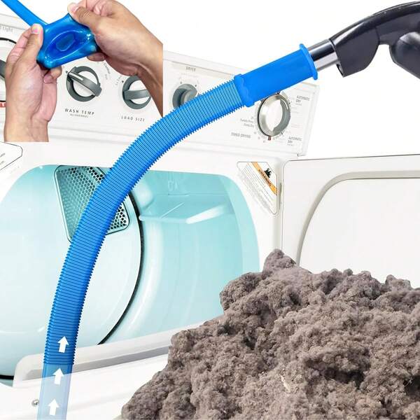 1pc Dryer Vent Cleaner Hose, Dryer Lint Vacuum Hose Attachment With Elastic Universal Connector, Dryer Vent Cleaning Tool, Vacuum Hose, Fits Most Vacuum Cleaners