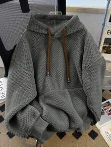 GlowEve 25 秋冬新款高端小批量抓绒连帽卫衣 女装 秋冬外套 - 淺灰色 - 查看 2