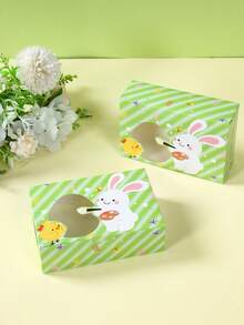 Bộ 6 hộp quà Phục Sinh, thiết kế cửa sổ trong suốt với hình thỏ, gà con và trứng Phục Sinh dễ thương, thích hợp để đóng gói quà tặng, trang trí lễ Phục Sinh, đồ dùng tiệc Phục Sinh, quà tặng sinh nhật ngày lễ Phục Sinh, quà lưu niệm, quà tặng Phục Sinh, trang trí nhà cửa, trang trí nhà bếp và bàn ăn. - Nhiều màu - Xem 6