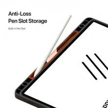 Slim Folio Faux Leather Stand Case | Smart Cover For Samsung For Galaxy Tab S10 Lite/S10 FE/S9/S9 FE 10.9" Tablet With Multi-Angle Support And Sleep - 黑色 - 查看 6