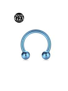 1pc G23 Titanium Horseshoe Nose Ring Hoops For Women, 16G Septum Rings Circular Barbell, Conch Helix Daith Tragus Cartilage Lip Eyebrow Piercing Jewelry 8/10mm - Multicolor - View 46