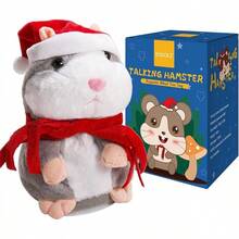 Eocolz Hámster parlante Repite lo Que Dices, Mimicry Mascota Peluche Amigo electrónico Juguete Interactivo Divertido niños Juguetes de Peluche niños Aprendizaje temprano Regalo para niñas y niños - Gris - Ver 9