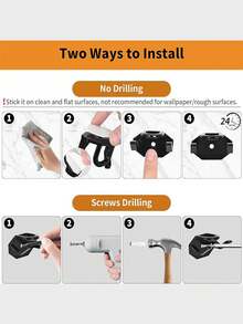 New Baseball Cap Hook, Seamless Cap Hook, Simple Storage, Hat Hooks, Modern Minimalist Wall Hanging Hat Hook, Minimalist Headphone Necklace Storage Hook, Perfect For Home Storage. - Black - View 6