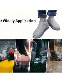 Reusable Rubber Waterproof Shoe Covers, Durable Elastic Boot Covers, Anti-Slip Rain Gear - Available In Multiple Sizes