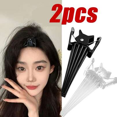 2個セット かわいい ボリューム感 カーリング ヘアクリップ、女性用ヘアクリップカーリングアイロン、シームレスな位置決め前髪スタイリングヘアクリップ、サロン ヘアケア用品とアクセサリー、男女兼用 ビューティートラベルエッセンシャル、新年 バレンタインデーのギフト!、クロークリップ、ヘアスライド、ヘアバレット