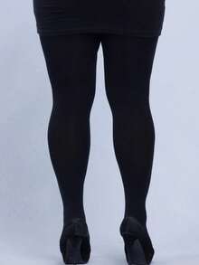 1pc 120D High Elasticity Skinny Leggings, Light Shaping, Classic Black - Black - View 7