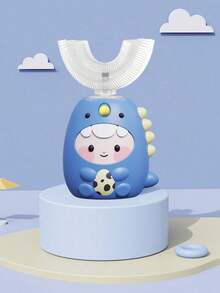 1支儿童U型电动牙刷，配1个刷头（电池容量：150mAh），5种模式，自动360°清洁，轻柔震动，卡通恐龙图案，IPX7级防水设计，让沐浴时光充满乐趣，同时保护牙龈，是圣诞节的理想礼物。 - 彩色 - 查看 14