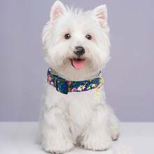 Cute Floral Dog Collars With A Little Flower Charm For Female Male Cats Puppies Small Medium Large Dogs - Navy Blue - View 11