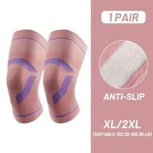 1 Paar Kniebandagen für Gewichtskapazität über 110 kg, hochelastische Kniebandagen mit rutschfester Unterstützung für übergewichtige/fettleibige Männer und Frauen, atmungsaktiv, für Basketball, Radfahren, Laufen, Fitnessstudio Zubehör - Dreiteilige Knieorthese - Übersicht 13