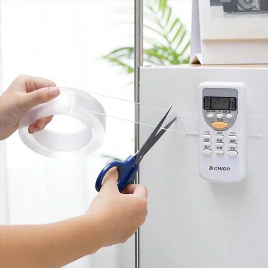 Cinta Nano Transparente Doble Cara Multiusos, Reutilizable y Resistente al Agua, Adhesivo Fuerte para Decoración, Organización y Uso Doméstico - Longitud 3M - Ver 1