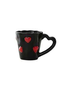 1pc Embossed Heart-Shaped Mug, Minimalist & Elegant Coffee Cup, Ideal Gift For Valentine's Day, Suitable For Living Room Or Bedroom, Also Suitable For Cafes And Restaurants To Serve Latte Or Other Milk Beverages, Great Gift Or Holiday Decor - Multicolor - View 13
