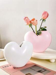 1 bình hoa hình trái tim, dùng để trang trí nhà nghỉ, phòng khách, nhà bếp, phòng ngủ, làm vật trang trí trung tâm, quà tặng ngày lễ, quà cưới, quà tặng ngày Valentine, trang trí nhà cửa (Lưu ý kích thước) - Nhiều màu - Xem 7