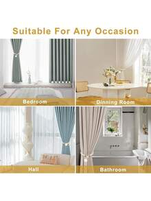 2pcs Faux Pearl Window Curtain Tie Backs - Champagne - View 11