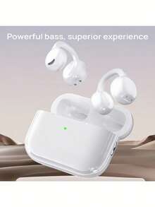REMAX OWS-20 Clip-On Earphones: Wireless Bluetooth Open Design, HD Call Quality, Comfortable Wear, Suitable For Sports And Everyday Use - White - View 1