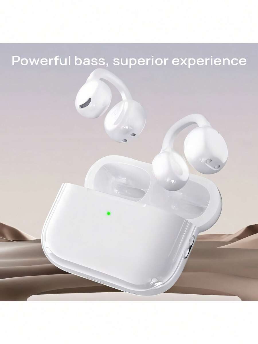REMAX OWS-20 Clip-On Earphones: Wireless Bluetooth Open Design, HD Call Quality, Comfortable Wear, Suitable For Sports And Everyday Use - White - View 1
