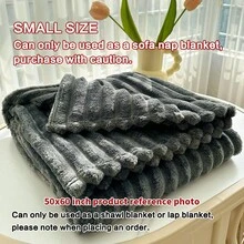 XBH Multiple Size Options Extra-Large Blanket 108in*90in*90in Thick Blanket Soft And Comfortable Warm 3D Rabbit Hair Double-Sided Blanket Warm Velvet Blanket Nap Blanket Air Conditioning Blanket Office Outdoor Camping Gift Blanket Bedroom Guest Room Living Room Student Dormitory Car Sofa Travel, Versatile Blanket For All Seasons, Full Coverage Of Christmas Gifts - 深灰的 - 查看 7