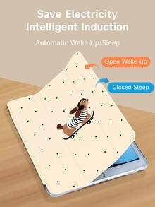 波点图案平板电脑保护套，兼容 iPad 9.7/10.2/10.5/10.9/12.9/Pro 11（第十代）、Galaxy Tab S6 Lite 10.4 英寸、Kindle Paperwhite（第十二代，2024 年发布）、Kindle（第十一代，2022 年发布）、Kobo Clara Colour，柔软防震保护，智能支架/自动唤醒/睡眠功能 - 彩色 - 查看 6