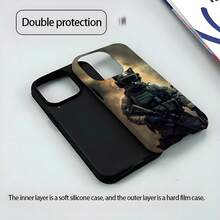 Imagen de  del guerrero gato: nuestra funda de teléfono 2 en 1 extraíble hecha para iPhone 16/15/14/13/12/11 Pro Max Plus presenta una carcasa dura mate adornada con diseños adorables y de moda.Perfecto para presentar a aquellos que aprecian el encanto, funda de teléfono, funda, cubierta de funda de teléfono, funda de teléfono de fibra de carbono, funda de teléfono tipo tejido, funda de teléfono con patrón, accesorio de teléfono elegante, protector de teléfono lindo, capa trasera de poliuretano - Blanco - Ver 5
