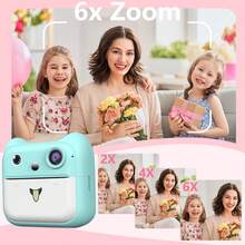 1080P HD Digital Camera With Instant Printer, Portable Toy Camera With 3 Rolls Of Printing Paper, Ideal Christmas, Birthday And New Year Gift For Boys And Girls Aged 3-12 - Multicolor - View 10