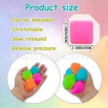 1/6/12pcs 2025 New Stress Cube Powder Ball Decompression Toy, TPR Slow Rebound Squeeze Toy, Stress Relief Toy - Birthday Gift, Christmas Gift, Perfect Gift, Collectible - Multicolor - View 5