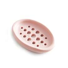 1pc Silicone Soap Dish - Stylish Oval Self-Draining Soap Holder With Multifunctional Storage Rack - Perfect For Bathroom Countertops, Sinks, And Countertops, Ideal For Keeping Soap Bars Within Reach, Durable And Space-Saving Bathroom Accessories