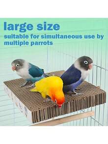 2pcs/Set Parrot Chewing Toys, Cage Accessories For Stress Relief, Pet Bird Shredding Paper Toys, Nibble Board, Suitable For Parrots & Lovebirds - Durable Paper Material, Random 2 Styles