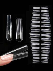 30/90/240/300 szt. Dwustronne formy do przedłużania paznokci, jakość salonowa, do użytku domowego, dostępne w wielu zestawach, przedłużanie paznokci bez żelu, brak deformacji, 15 rozmiarów, idealne do samodzielnego zdobienia paznokci, idealny wybór do przedłużania paznokci kobiet - Przezroczysty - Zobacz 4
