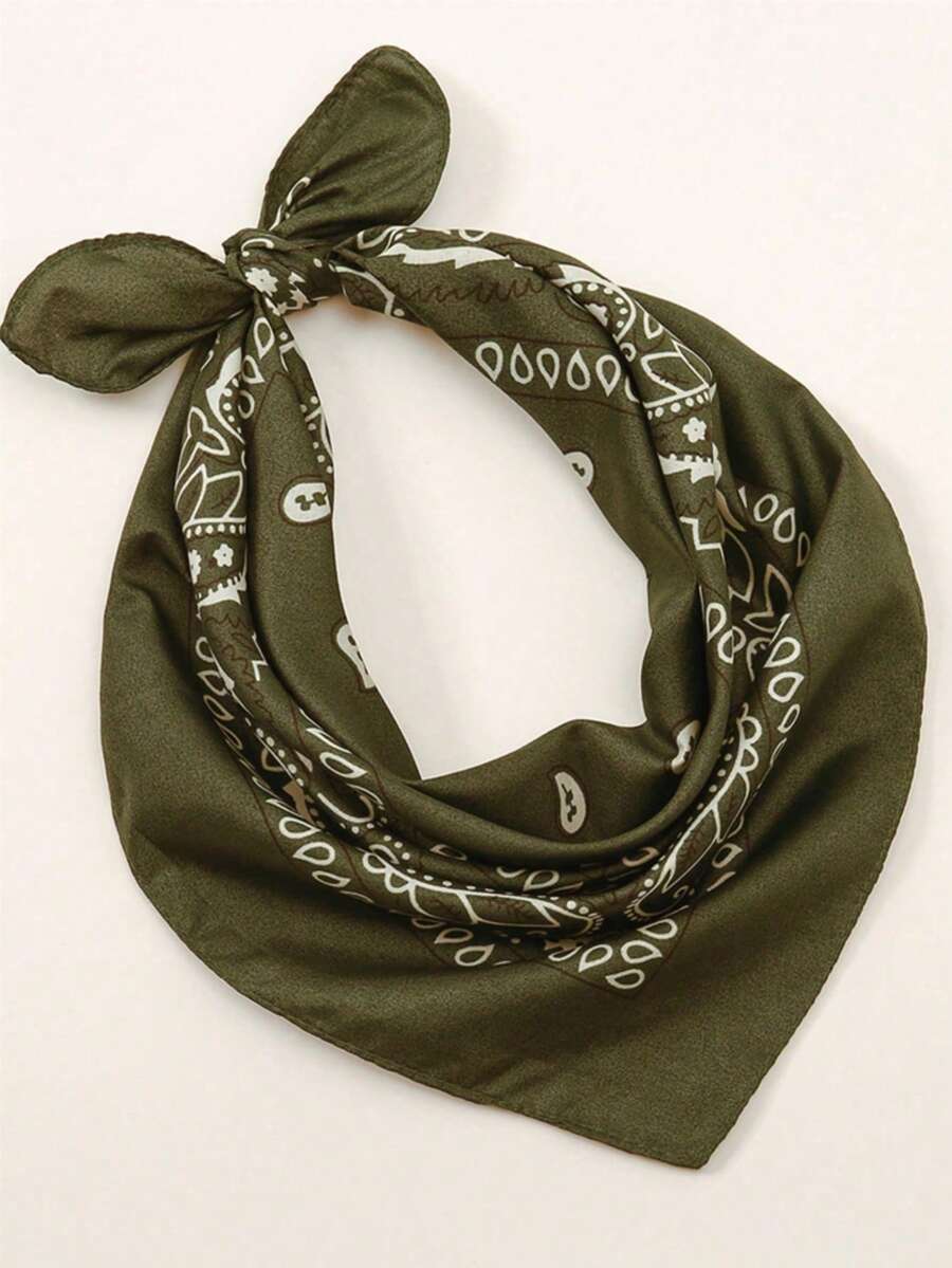 1pc Fashionable Paisley Print Versatile Large Bandana/Headband, Boho Style, Suitable For All Seasons,Scarf,Beach,Holiday