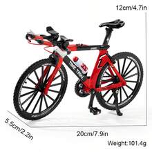 2件套1:8比例合金收藏级场地自行车模型，高保真压铸仿真自行车桌面展示品，生日、节日、收藏的理想礼物 - 彩色 - 查看 7