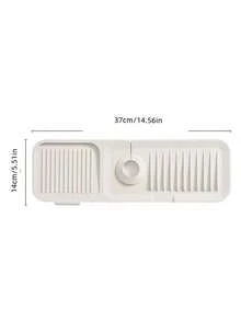 Gray Silicone Faucet Splash Guard, Bathroom Kitchen Mat, Anti-Splash Drain Mat - Multicolor - View 7