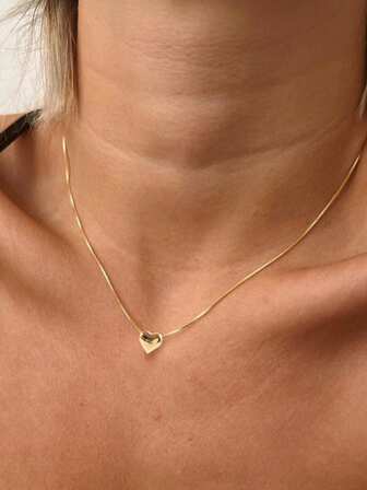 Collar de plata de ley 925 con colgante de corazón para el estilo Y2K, collares cortos para mujeres, adolescentes y niñas, collar de gargantilla minimalista con corazones, regalo de joyería para el Día de San Valentín
