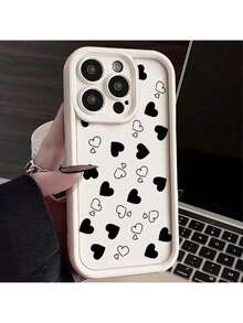 Funda de teléfono compatible con 16 15 13 14 Pro Max 16E 11 12 13 Mini 7 8 Plus XR X XS Max SE, funda mate suave a prueba de golpes con estampado de corazón de amor, funda compatible con funda  17 Pro Max, funda  17 Pro, funda  17, funda  16, funda  16 Pro Max, funda  15 - 2 - Ver 2
