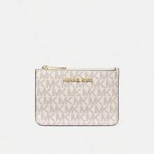 Michael Kors Jet Set Travel Small Signature Logo Coin Purse  Bags For Women,Lightweight,Casual Style,Christmas Gift For Her 35H9GTVP1B - 香草白 - 查看 3