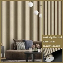A Roll Of 3D Style Ceiling Stickers, Self-Adhesive Wood Grain Wallpaper, Mainly Suitable For Ceilings, Ceilings, And Floors. It Is A Detachable And Re Adhesive Wallpaper, Perfect For Decorating Living Rooms, Kitchen Tailboards, And Bathrooms. - Dark Green - View 2