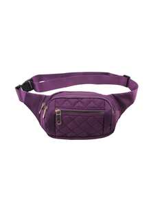 1pc New Women's Fanny Pack, Nylon Material, Embroidery, Thick Wear-Resistant, Zipper Closure, Multiple Layers, Simple And Lightweight, Casual, Stylish, Lovely, Large Capacity Women's Crossbody Chest Bag, Suitable For Sports