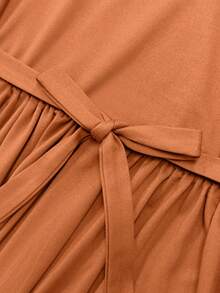 Đầm dài nữ, đầm maxi dài tay cổ lọ màu trơn ôm sát cơ thể, đầm dài thắt eo, dáng suông tôn dáng, phong cách cổ điển, đầm công sở đa năng, phù hợp cho mùa xuân, hè và thu thanh lịch. - màu nâu - Xem 9