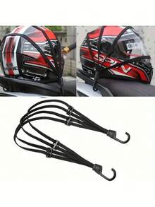 4-In-1 Multifunctional Elastic Strap With Hooks, High Strength Rubber Expandable Tie Down Straps For Motorcycle, Electric Bicycle, Helmet, Trunk, Seat Fixation - Multicolor - View 5