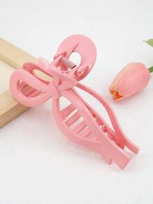 1 pieza Pinza de plástico para el cabello con lazo de cinta rosa para uso diario de las mujeres, accesorios rosas, clips para el cabello del Día de San Valentín, accesorios para el cabello, pinzas para el cabello, sujetadores para el cabello, accesorios con lazo, artículos escolares, accesorios para el cabello de otoño e invierno para mujeres para atuendos de vacaciones, regalo de accesorios del Día de San Valentín para mujer - Rosa - Ver 5