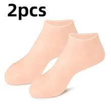 1 Pair Silicone Foot Moisturizing Socks, Suitable For Dry, Cracked Feet, Specialized Socks For Dry, Cracked Feet - Women's Silicone Moisturizing Socks, Foot Care Silicone Socks, Foot Therapy Gel Socks, Foot Care, Use After Pedicure, Moisturizing Gel, Suitable For Dry, Cracked Feet - Relaxing Massage, Softening Skin, Foot Care, Skin Care - Baby Pink - View 13