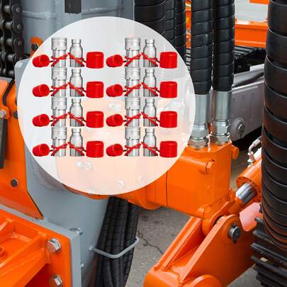 Skid Steer Hydraulic Quick Connect 1/2\" Body Hydraulic Coupler 1/2\" NPT Hydraulic Coupling Quick Connect 8 Pairs Hydraulic Quick Coupler 27.6 MPa (ISO 16028) (8 Pairs)