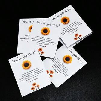 1/2pcs Sunflower, Encouragement Gift, Pocket Hug, Support Gift, Friend Gift, Missing Your Hug Gift, Hug Small Gift, Graduation Gift, Mother's Day Gift, Birthday Gift, Wedding Gift, Valentine's Day Gift, Encouragement Card, Korean Paper, Party Favor Bag Filler, Ramadan Items, Eid Items, Ramadan Accessories, Eid Distribution
