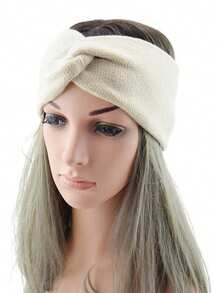 1pc Double-Layer Knitted Cross Headband For Warmth, Ear Protection, Headband, Headband, Yoga Hair Accessories, Face Wash, Wide Headband - Headband - View 5