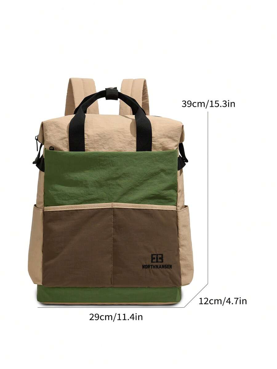 新款时尚大容量多口袋背包 - 綠色 - 查看 1