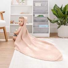 Toalla con Capucha para Adulto Algodón Muselina – Grande y Absorbente para Playa y Baño – Estilo Manta con Capucha, para Adultos(Rubor Paquete de 2 - Bebé) - Multicolor - Ver 2