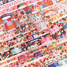 35 Rolls Washi Tape Set, Colorful Cute Floral Writable Decorative Tapes Scrapbooking And Journaling, Junk Journal Supplies, Bullet Journaling Women 5 - 30mm Wide 9.84ft Long/Roll - Colorful Dream - View 7