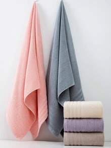 1pc Thin Cotton Bath Towel, Rectangular 70*140cm, Beige, Unisex Adult, Swimming, Bathing, Wrap Towel OR 34*74cm Hand Towel OR 34*34cm Handkerchief, Quick Dry, Absorbent, Soft, Suitable For Bathroom, Kitchen, Travel, Holiday Gift, Gym, Beach, Hotel, Salon, Outdoor - Beige - View 4