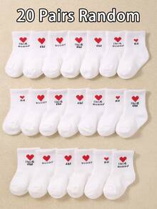 20/10/5 đôi tất thuyền mềm mại cho bé, trang trí họa tiết trái tim và in khẩu hiệu, unisex cho trẻ sơ sinh và trẻ nhỏ, siêu mềm mại và thoải mái cho bé từ 0-36 tháng, hàng mới về mùa xuân/hè, phù hợp cho mọi mùa, tất trẻ em, tất sơ sinh, tất trẻ nhỏ, tất hình trái tim, tất in khẩu hiệu, tất unisex, tất thuyền, quà tặng Ngày của Mẹ, quà tặng Lễ Tạ ơn, quà tặng Giáng sinh, quà tặng Năm mới - Nhiều màu - Xem 14