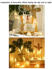 1 Set Of Clip - On Lights For Colored LED Photos,3m/4m/5m, Multifunctional Trunk Light, Lighting ,Use For Hanging Photos, Images, Cards And Notes,Can Be Used In Rooms, Courtyards, Festivals, Anniversaries, Weddings, Birthday Parties - Multicolor - View 9